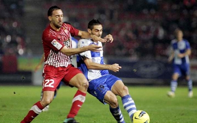 Migue enfrontant-se al Sabadell durant la seva etapa al Girona | David Borrat (Marca)